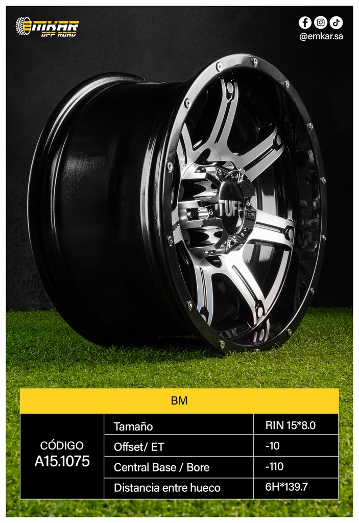 RIN 15*8.0 6H*139.7 ET-10 CB110 BM - A15.1075