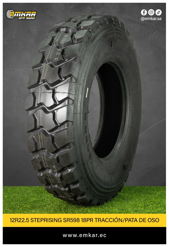 12r22.5 STEPRISING SR598 18PR TRACCION /PATA DE OSO