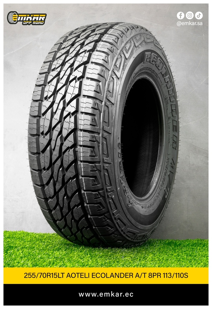 255/70R15LT AOTELI ECOLANDER A/T 8PR 113/110S