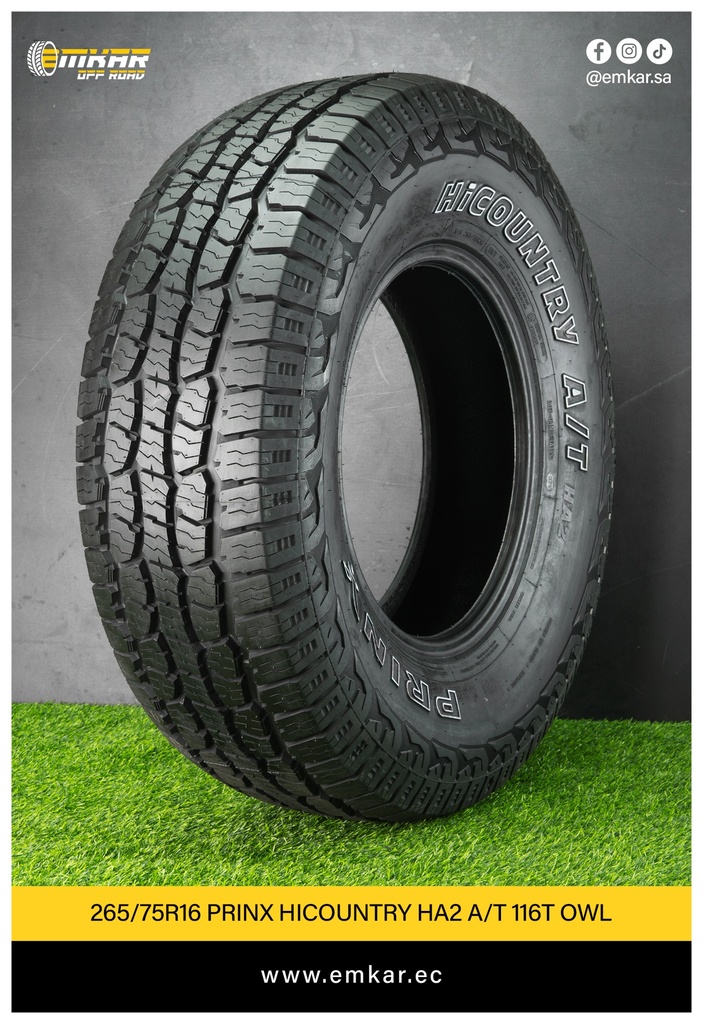 265/75R16 PRINX HICOUNTRY HA2 A/T 116T OWL