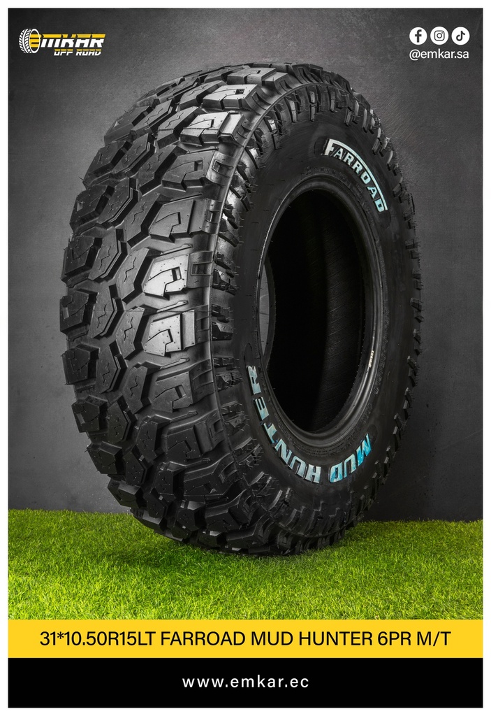 31*10.50r15LT FARROAD MUD HUNTER 6PR M/T