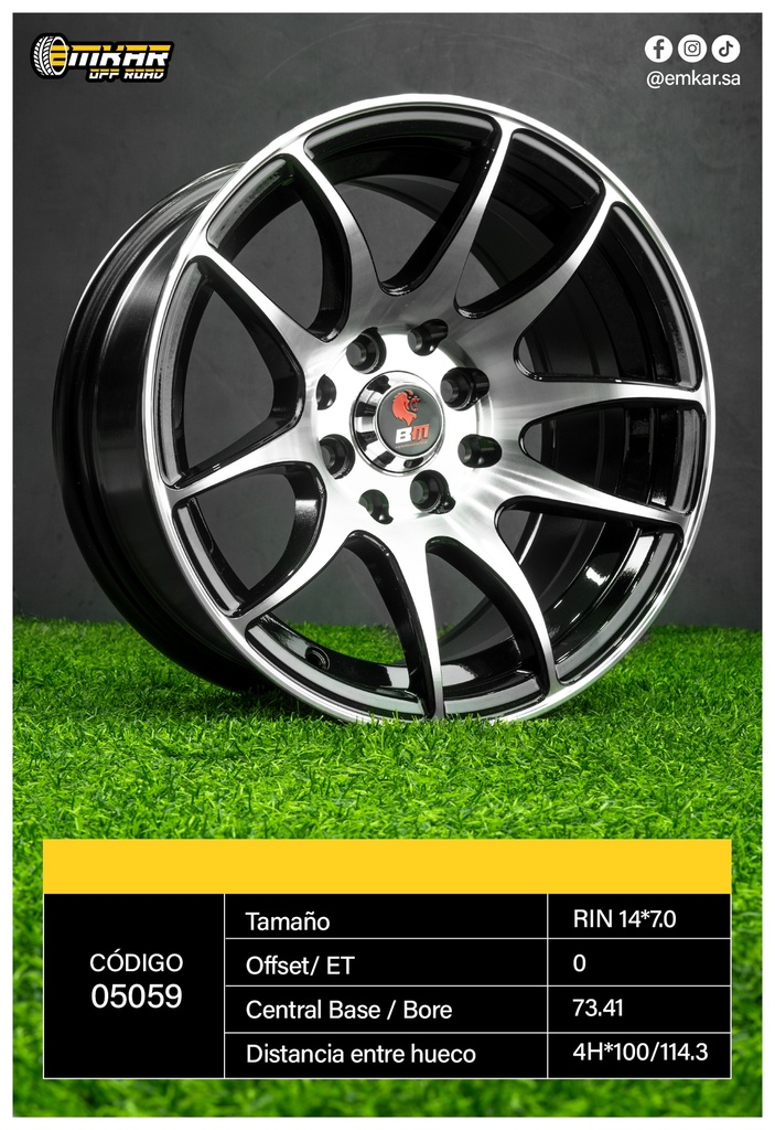 RIN 14*7.0 4H*100/114.3 ET0 CB73.41 BM - A14.736