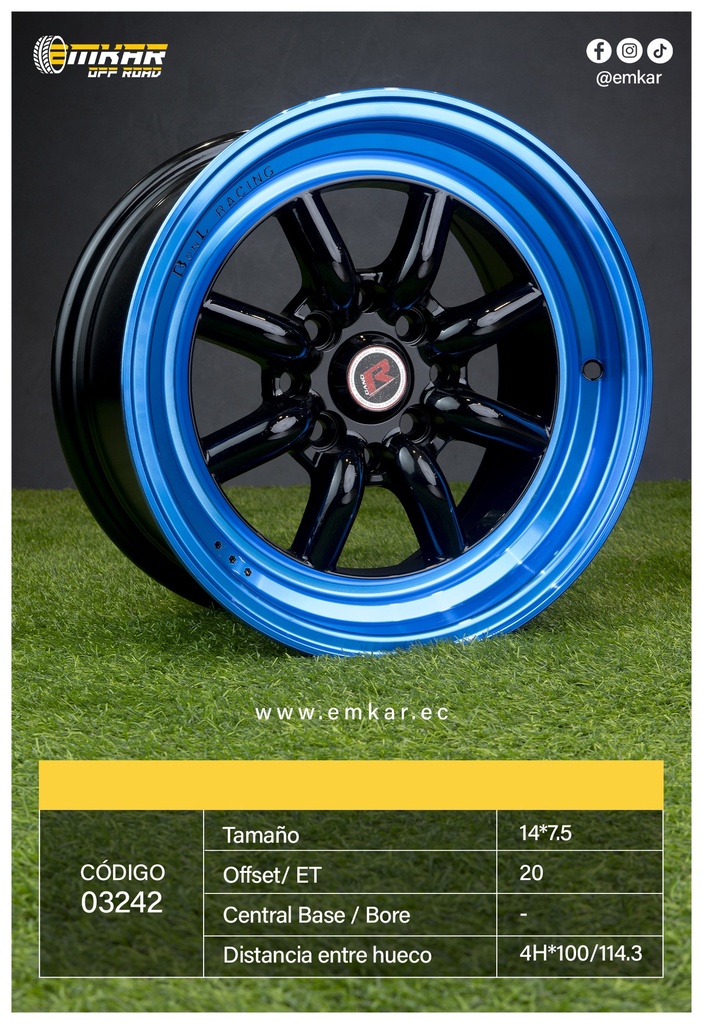 RIN 14*7.5 4H*100/114.3 ET20 JD-817 ( OFERTA 40% )
