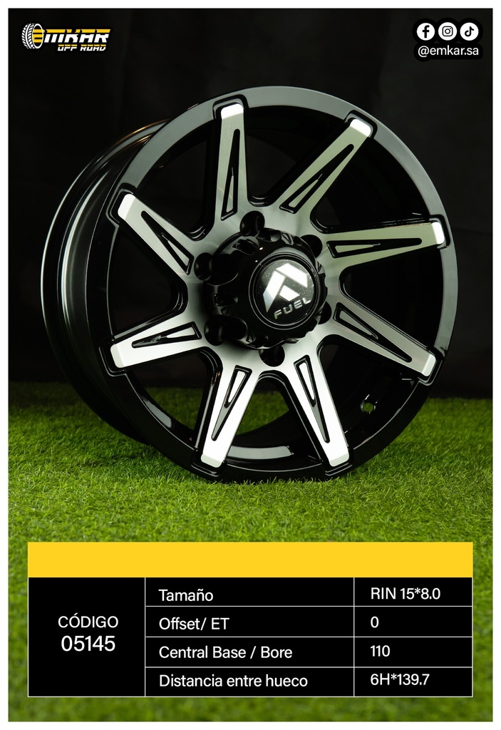 RIN 15*8.0 6H*139.7 BM ET0 CB110 BM - A15.1065