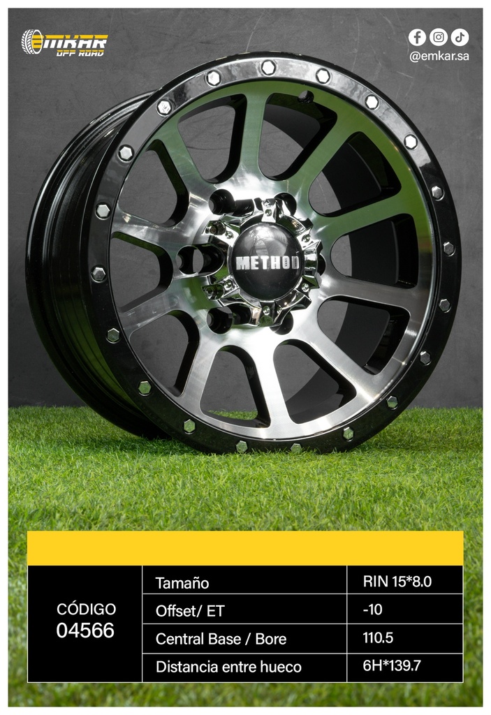 RIN 15*8.0 6H*139.7 ET-10 CB110.5 - A15.639