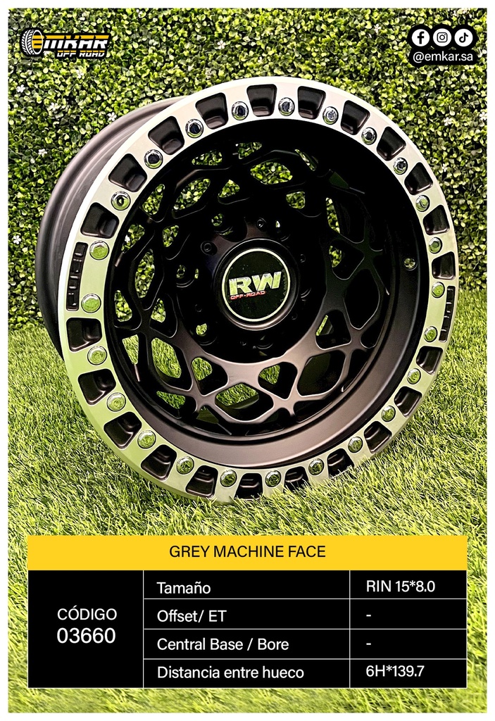 RIN 15*8.0 6H*139.7 ET0 CB110.5 SAMTEBLACK/RING POLISH-R - RW803.7141