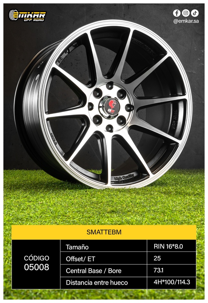 RIN 16*8.0 4H*100/114.3 ET25 CB73.1 SMATTEBM A16.428