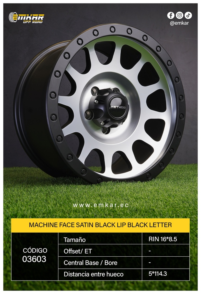 RIN 16*8.5 5H*114.3 MACHINE FACE ET0 SL1917