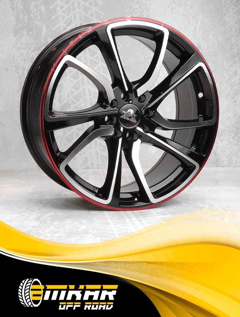 RIN 17*8.0 4H*100/108 BLACK MF RED LINE ET32 175276