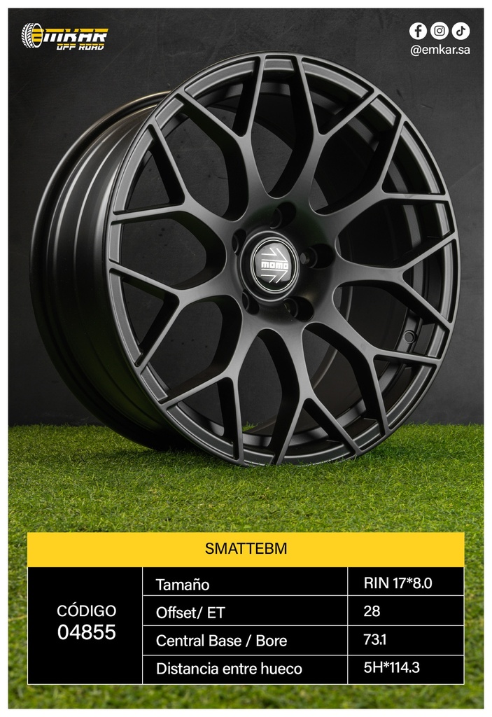 RIN 17*8.0 5H*114.3 ET28 CB73.1 SMATTEB - A17.386