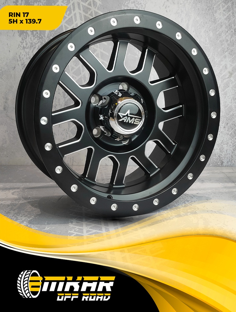 RIN 17*9.0 5H*139.7 MATTEBLACK-MILLIBG WINDOW MILLING HOLE SL1591