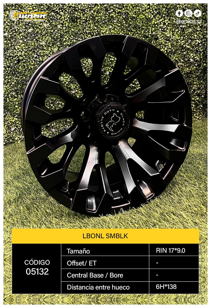 RIN 17*9.0 6H*138 LBONL SMBLK L1501 - 38628