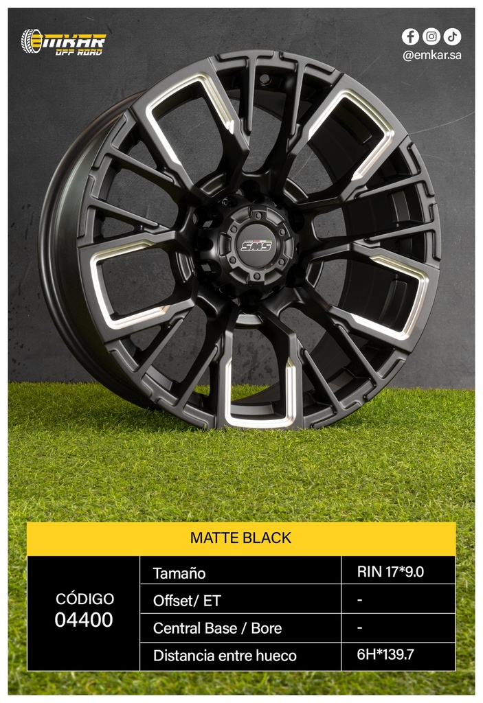 RIN 17*9.0 6H*139.7 110 MATTE BLACK / 55256