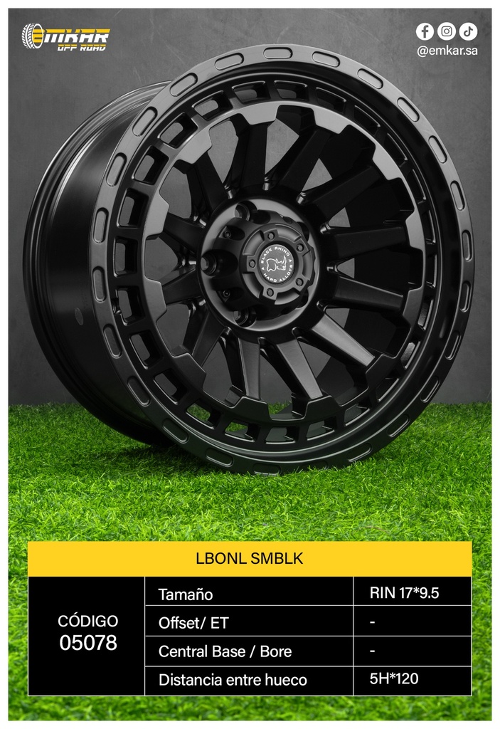RIN 17*9.5 5H*120 LBONL SMBLK L1509 - 38695