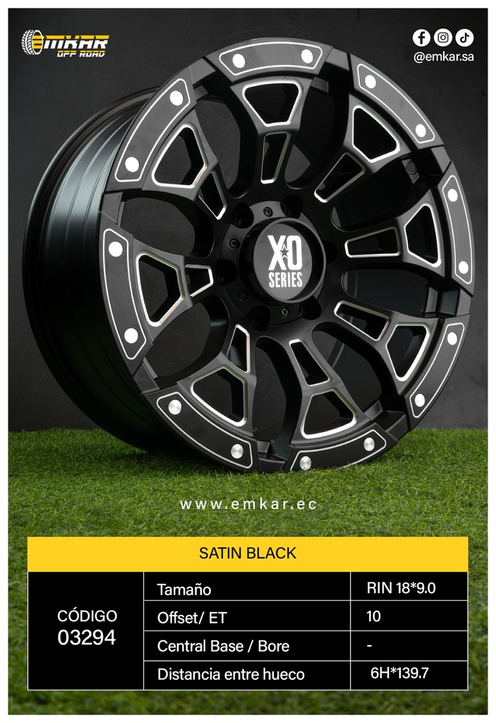 RIN 18*9.0 6H*139.7  SATIN BLACK ET10 188112