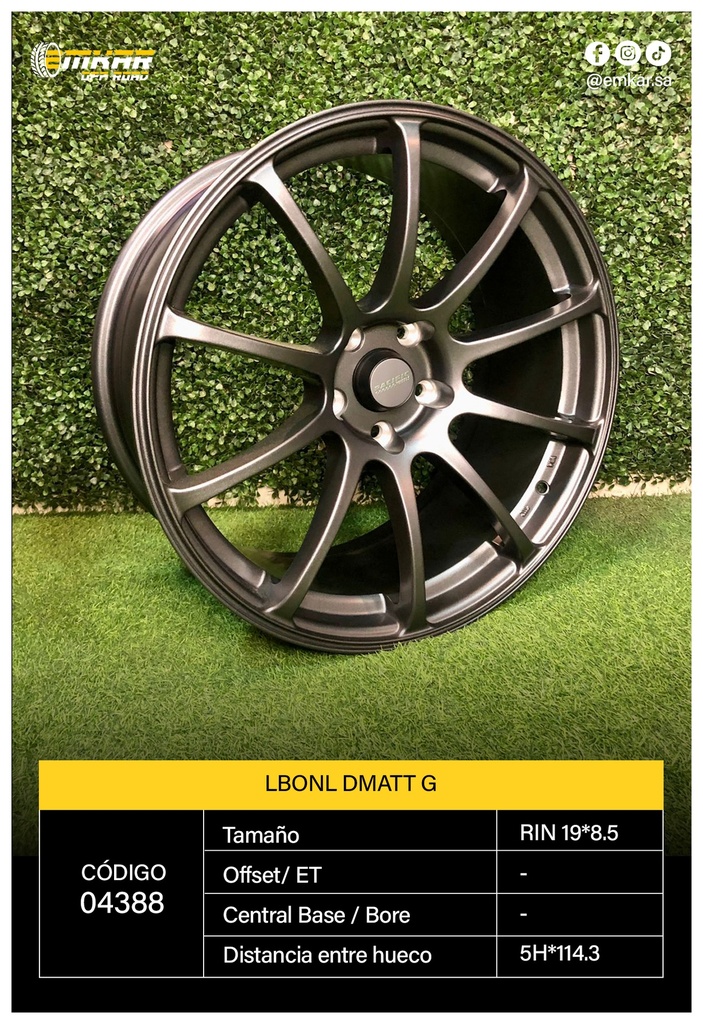 RIN 19*8.5 5H*114.3 LBONL DMATT G L1216 - 35831