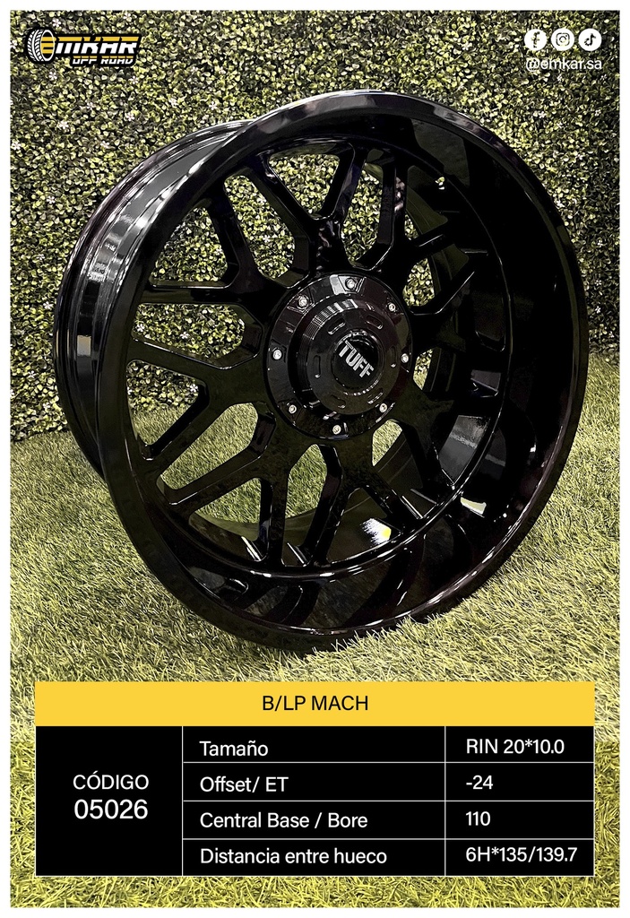 RIN 20*10 6H*135/139.7 ET-24 CB110 FB - A20.125