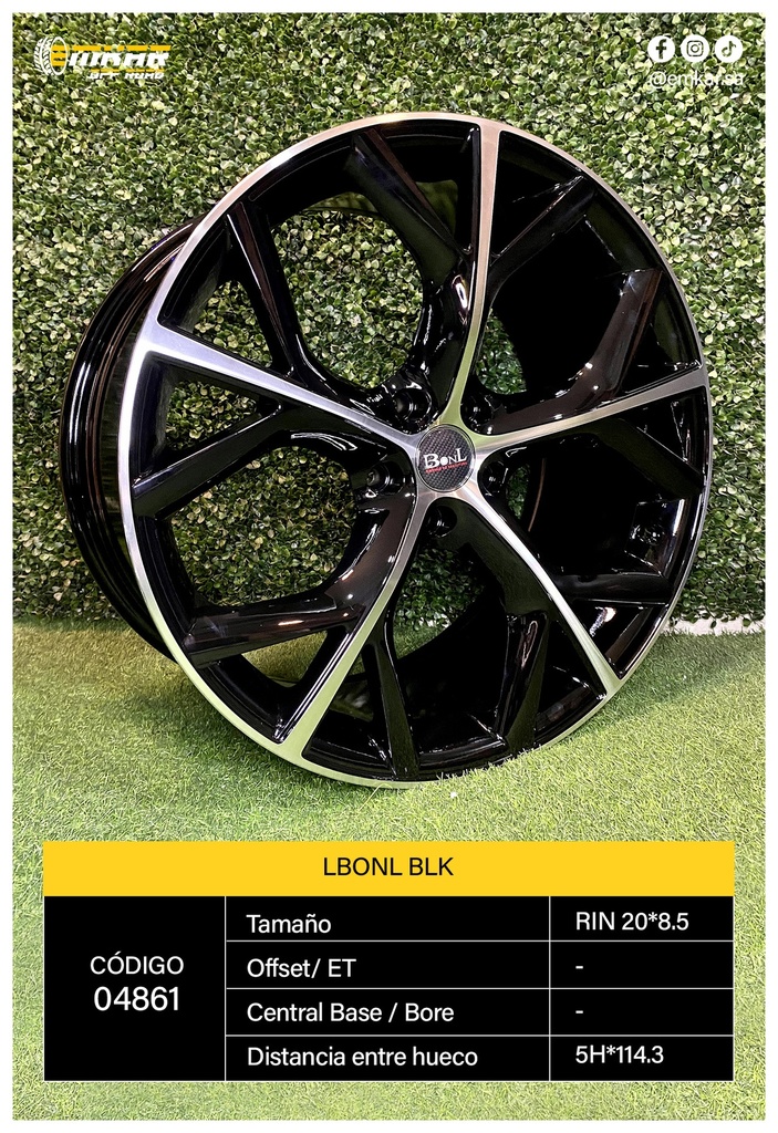 RIN 20*8.5 5H*114.3 LBONL BLK M L329 - 37125