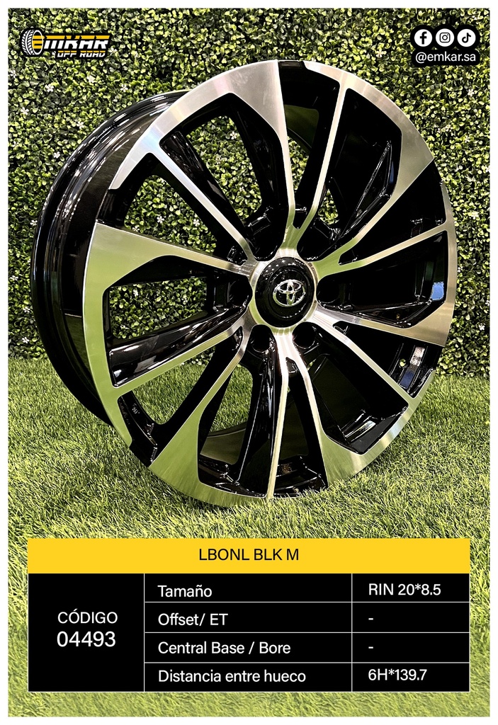 RIN 20*8.5 6H*139.7 LBONL BLK M L1507 - 36307