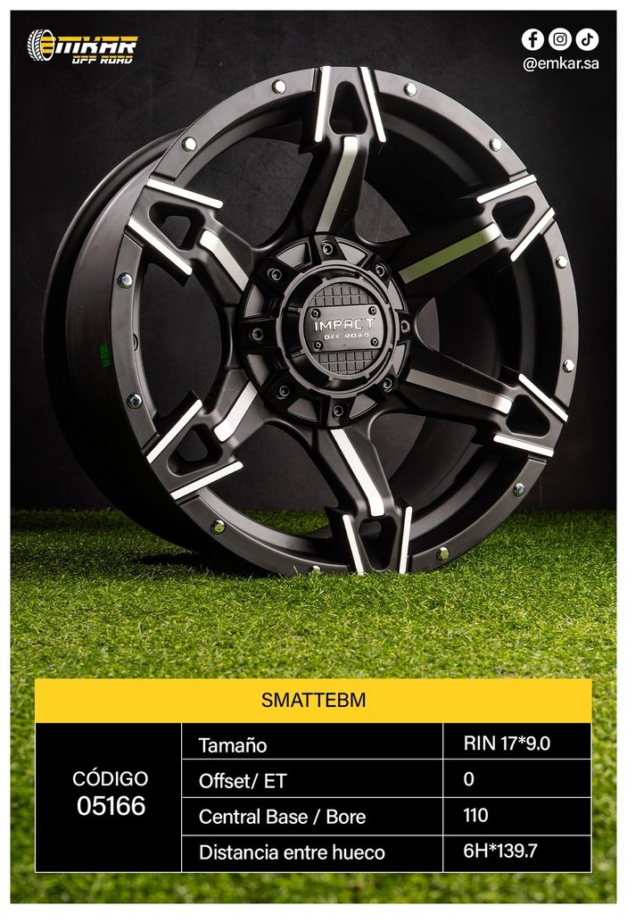 RIN 17*9.0 6H*139.7 ET0 CB110 SMATTEBM - A17.366