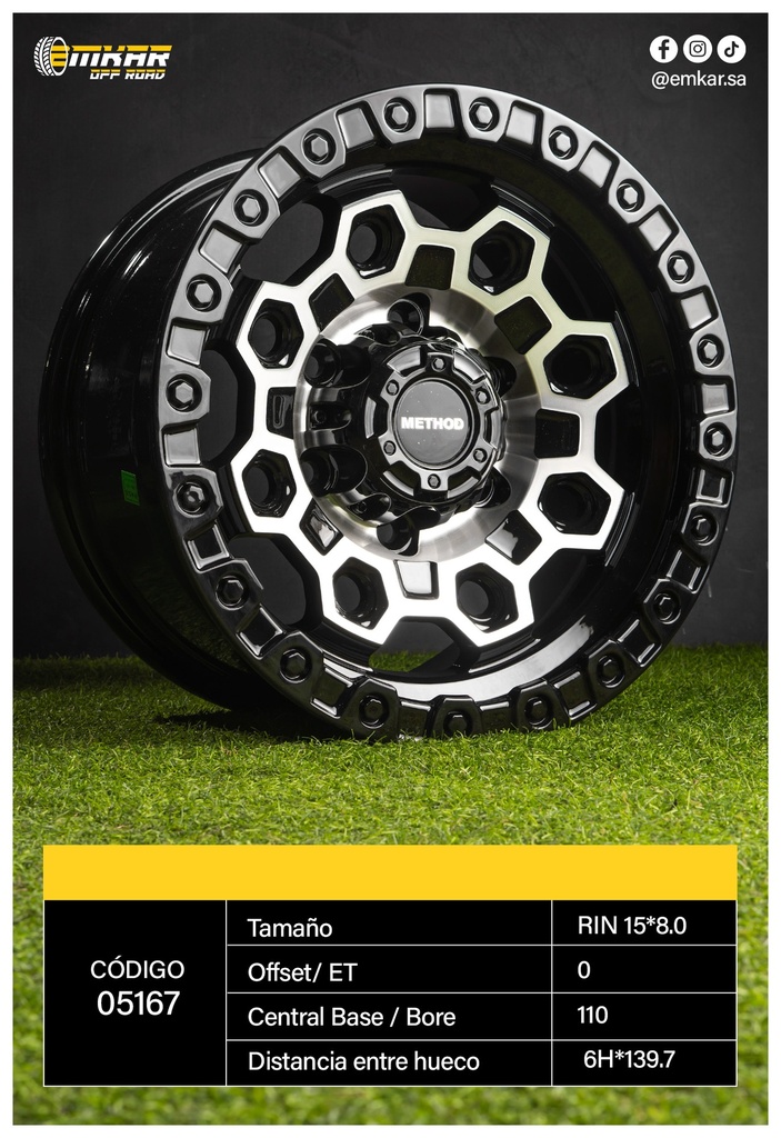 RIN 15*8.0 6H*139.7 ET0  CB110 BM - A15.1057