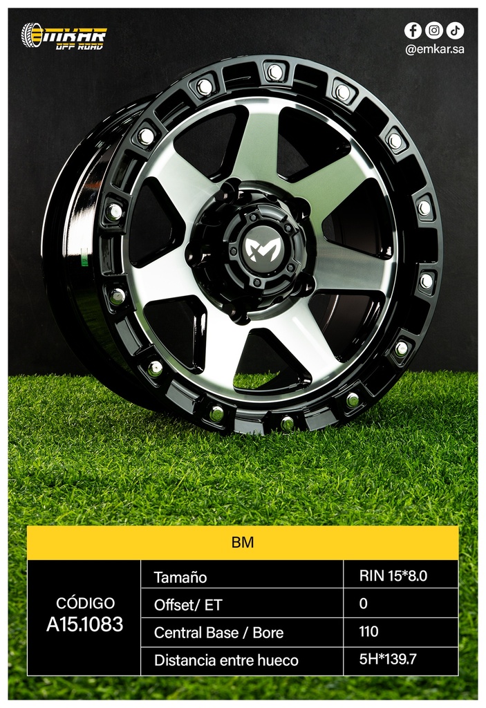 RIN 15*8.0 5H*139.7 ET0 CB110 BM - A15.1083