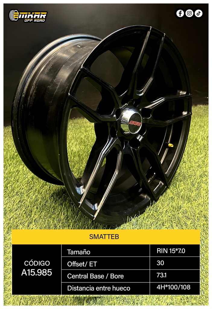 RIN 15*7.0 4H*100/108 ET30 CB73.1  SMATTEB