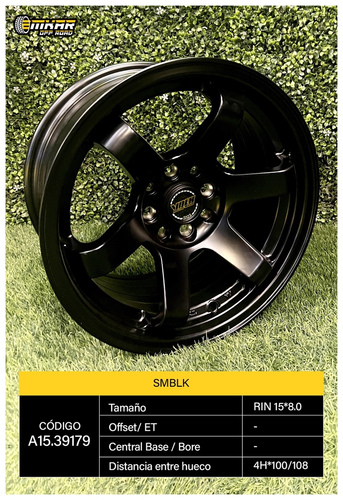 RIN 15*8.0 4H*100/108 LBONL SMBLK L607B - 39721 - A15.39721