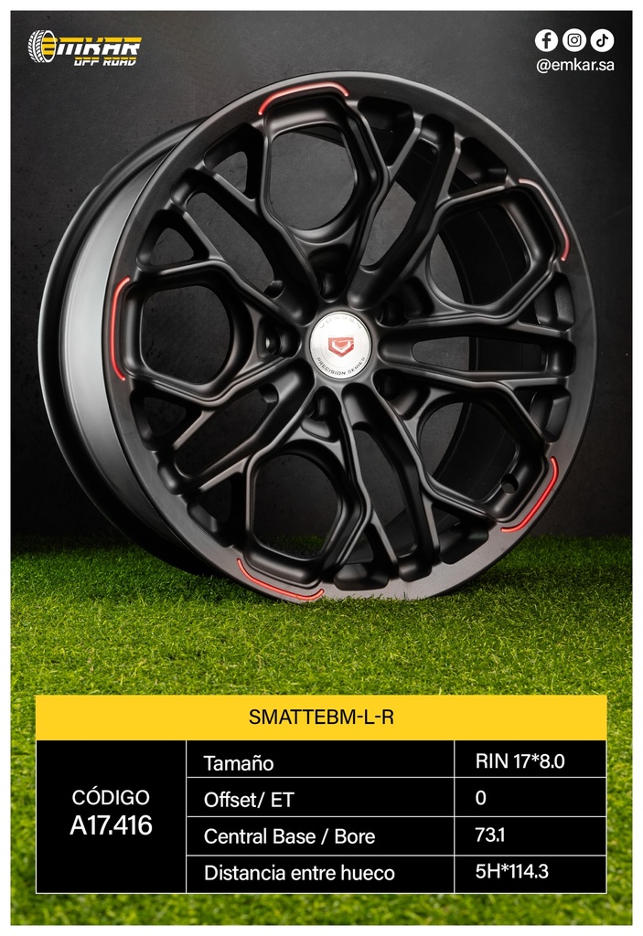 RIN 17*8.0 5H*114.3 ET0 CB73.1 SMATTEBM-L-R - A17.416