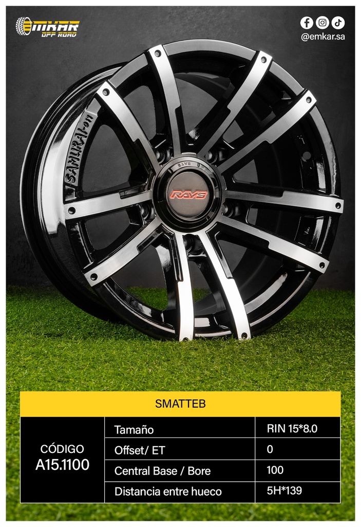 RIN 15*8.0 5H*139 ET0 CB110 SMATTEB - A15.1100