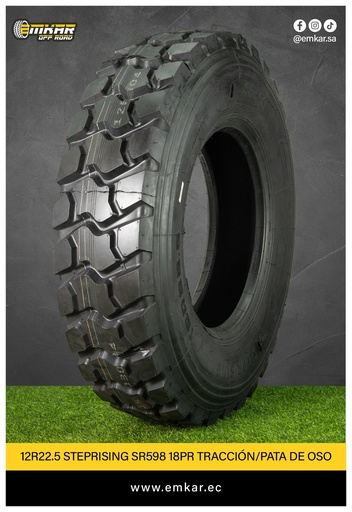 [12r22.5 STEPRISING SR598 18PR TRACCIËN/PATA DE OSO] 12r22.5 STEPRISING SR598 18PR TRACCION /PATA DE OSO
