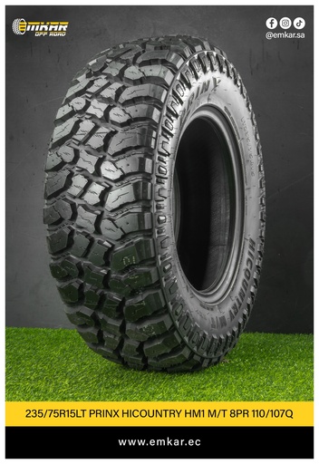 [235/75R15LT PRINX HICOUNTRY HM1 M/T 8PR 110/107Q] 235/75R15LT PRINX HICOUNTRY HM1 M/T 8PR 110/107Q