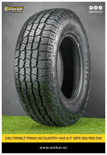 [245/75R16LT PRINX HICOUNTRY HA2 A/T 10PR 120/116S OWL] 245/75R16LT PRINX HICOUNTRY HA2 A/T 10PR 120/116S OWL