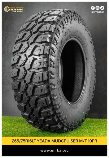 [265/75r16LT YEADA MUDCRUISER M/T 10PR] 265/75r16LT YEADA MUDCRUISER M/T 10PR