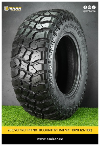[285/70R17LT PRINX HICOUNTRY HM1 M/T 10PR 121/118Q] 285/70R17LT PRINX HICOUNTRY HM1 M/T 10PR 121/118Q