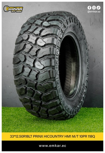 [33*12.50R18LT PRINX HICOUNTRY HM1 M/T 10PR 118Q] 33*12.50R18LT PRINX HICOUNTRY HM1 M/T 10PR 118Q