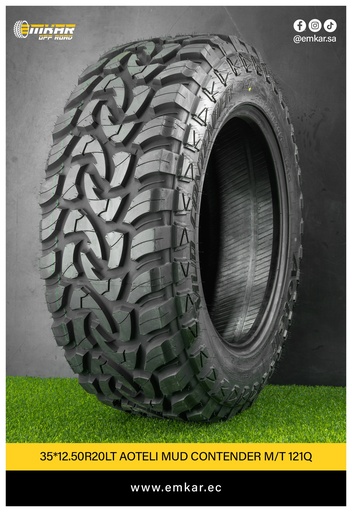 [35*12.50r20LT AOTELI MUD CONTENDER M/T 10PR 121Q] 35*12.50r20LT AOTELI MUD CONTENDER M/T 10PR 121Q