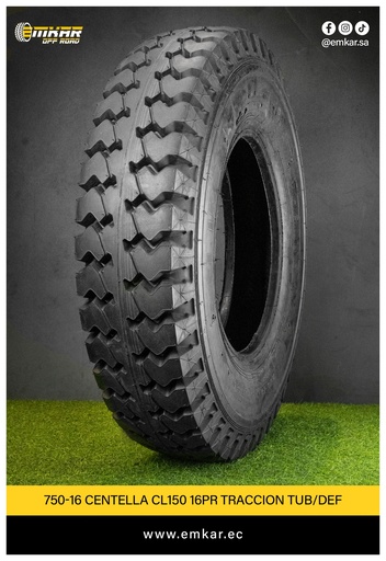 [750-16 CENTELLA CL150 16PR TRACCION TUB/DEF] 750-16 CENTELLA CL150 16PR TRACCION TUB/DEF