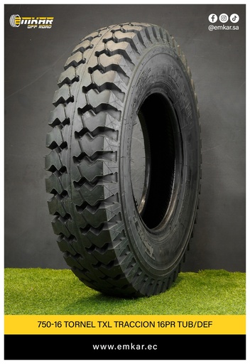 [750-16 TORNEL TXL TRACCION 16PR TUB/DEF] 750-16 TORNEL TXL TRACCION 16PR TUB/DEF