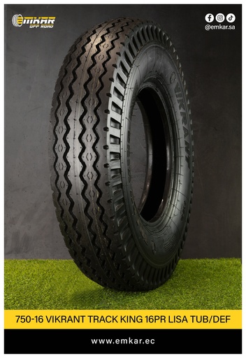 [750-16 VIKRANT TRACK KING 16PR LISA TUB/DEF] 750-16 VIKRANT TRACK KING 16PR LISA TUB/DEF