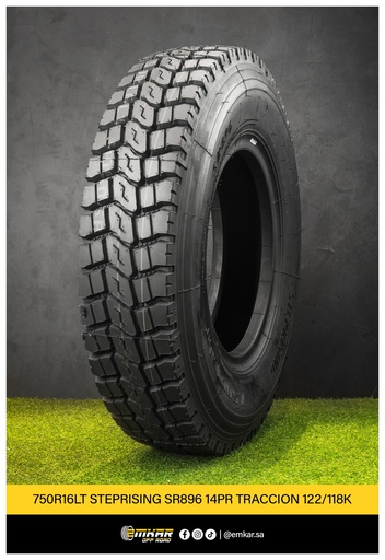 [750R16LT STEPRISING SR896 14PR TRACCION 122/118K] 750R16LT STEPRISING SR896 14PR TRACCION 122/118K