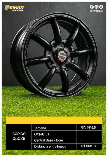 [RIN 14*5.5 4H 100/114 BLACK] RIN 14*5.5 4H 100/114 BLACK