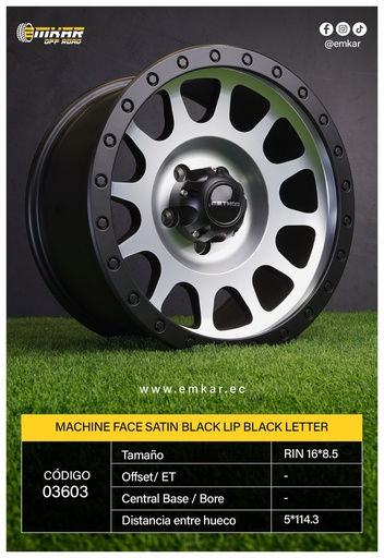 [RIN 16*8.5 5H*114.3 MACHINE FACE ET0 SL1917] RIN 16*8.5 5H*114.3 MACHINE FACE ET0 SL1917
