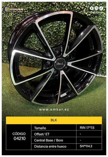 [04210] RIN 17*7.5 5H*114.3 BLK M L029 - 32948