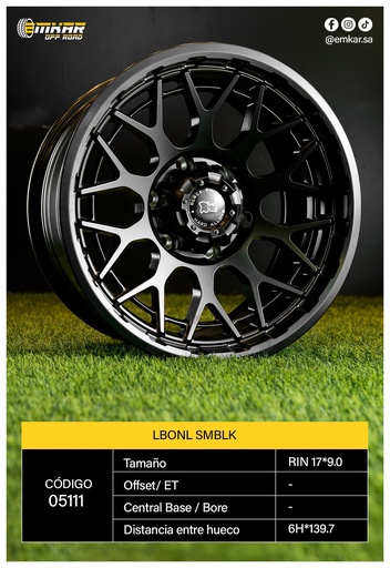 [RIN 17*9.0 6H*139.7 LBONL SMBLK L1523 - 38741] RIN 17*9.0 6H*139.7 LBONL SMBLK L1523 - 38741