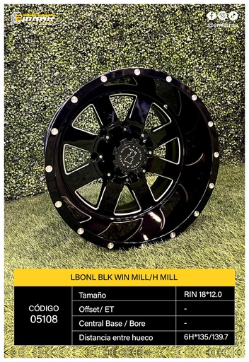 [RIN 18*12.0 6H*135/139.7 LBONL BLK WIN MILL/H MILL L316B - 39152] RIN 18*12.0 6H*135/139.7 LBONL BLK WIN MILL/H MILL L316B - 39152