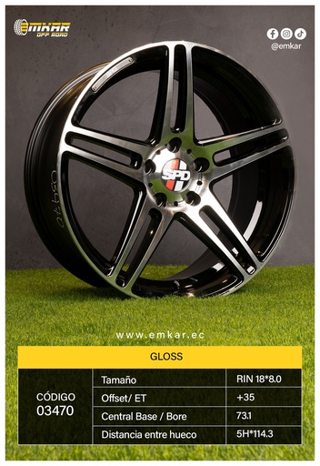 [RIN 18*8.0 5H*114.3 GLOSS CB73.1 ET+35 SPD0006] RIN 18*8.0 5H*114.3 GLOSS CB73.1 ET+35 SPD0006
