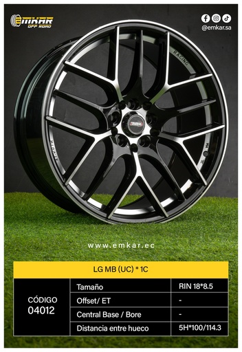 [RIN 18*8.5 5H*100/114.3 YL5842 / LG MB (UC) * 1C/ - 8000228] RIN 18*8.5 5H*100/114.3 YL5842 / LG MB (UC) * 1C/ - 8000228