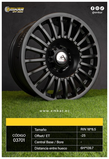 [03701] RIN 18*8.5 6H*139.7 BM1 ET-25 YD2806