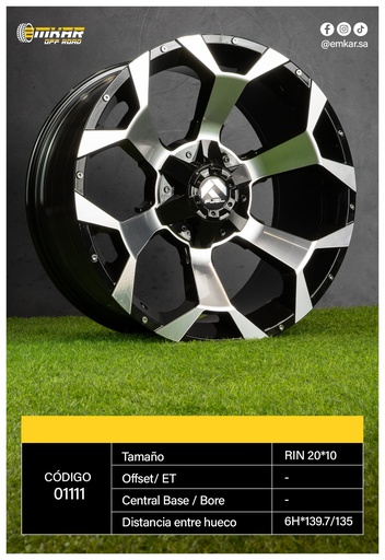 [01111] RIN 20*10 6H*135/139.7 BLK M L713 - 36961